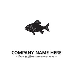 Fish silhouette logo company design vector illustration