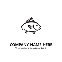 Fish silhouette logo company design vector illustration