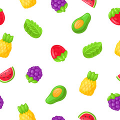 Gummy jelly seamless pattern. Chewy jelly marmalade candies endless design flat vector background illustration. Cartoon jelly sweets endless backdrop