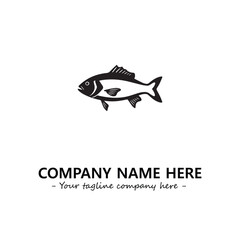 Fish silhouette logo company design vector illustration