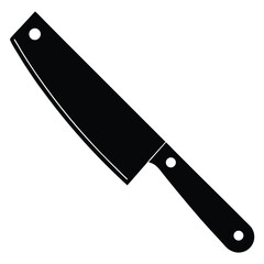 butcher element isolated butcher knife on white background