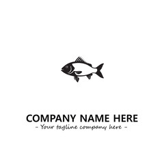 Fish silhouette logo company design vector illustration