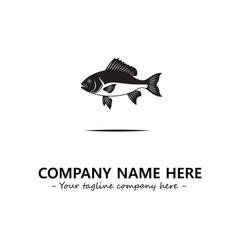Fish silhouette logo company design vector illustration