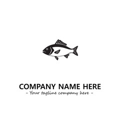 Fish silhouette logo company design vector illustration
