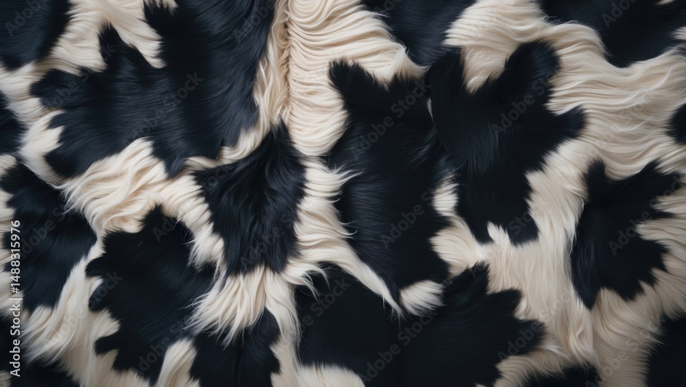 Poster Fur carpet against a patterned backdrop