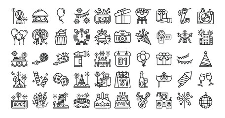 Celebration icons showcase festive themes