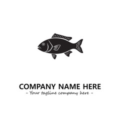 Fish silhouette logo company design vector illustration