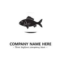 Fish silhouette logo company design vector illustration