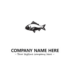 Fish silhouette logo company design vector illustration