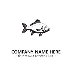 Fish silhouette logo company design vector illustration