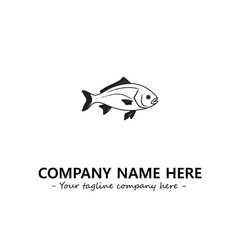 Fish silhouette logo company design vector illustration