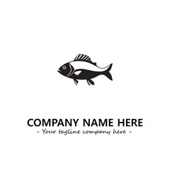 Fish silhouette logo company design vector illustration