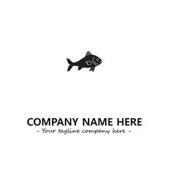 Fish silhouette logo company design vector illustration