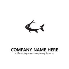 Fish silhouette logo company design vector illustration