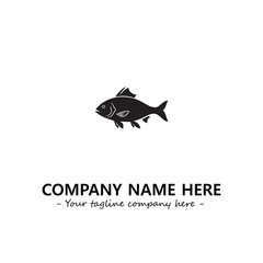Fish silhouette logo company design vector illustration