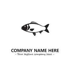 Fish silhouette logo company design vector illustration