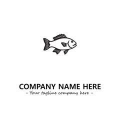 Fish silhouette logo company design vector illustration
