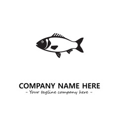 Fish silhouette logo company design vector illustration