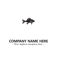 Fish silhouette logo company design vector illustration