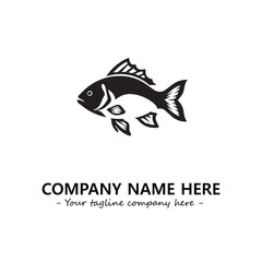 Fish silhouette logo company design vector illustration