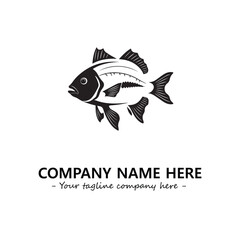 Obraz premium Fish silhouette logo company design vector illustration