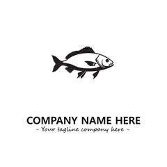 Fish silhouette logo company design vector illustration