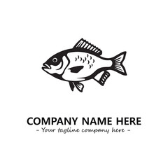 Fish silhouette logo company design vector illustration