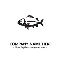 Fish silhouette logo company design vector illustration