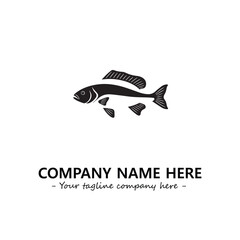 Fish silhouette logo company design vector illustration
