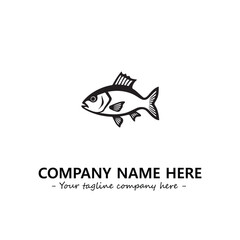 Fish silhouette logo company design vector illustration