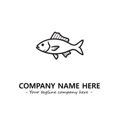 Fish silhouette logo company design vector illustration