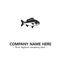 Fish silhouette logo company design vector illustration