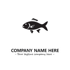 Fish silhouette logo company design vector illustration