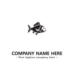 Fish silhouette logo company design vector illustration