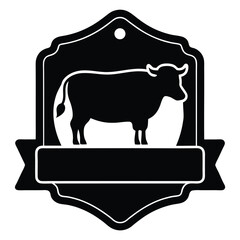 butcher element isolated butcher signage on white background