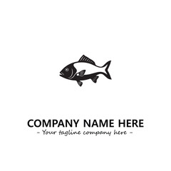 Fish silhouette logo company design vector illustration