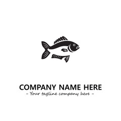 Fish silhouette logo company design vector illustration