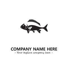 Fish silhouette logo company design vector illustration