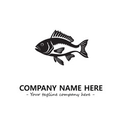 Obraz premium Fish silhouette logo company design vector illustration
