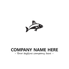 Fish silhouette logo company design vector illustration