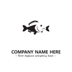 Fish silhouette logo company design vector illustration