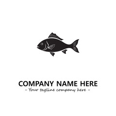 Fish silhouette logo company design vector illustration