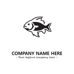 Fish silhouette logo company design vector illustration