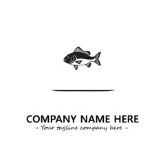 Fish silhouette logo company design vector illustration