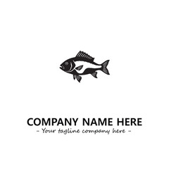 Fish silhouette logo company design vector illustration