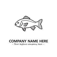 Fish silhouette logo company design vector illustration