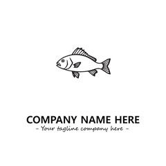 Fish silhouette logo company design vector illustration