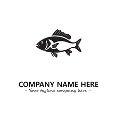 Fish silhouette logo company design vector illustration