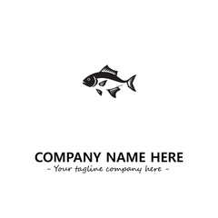 Fish silhouette logo company design vector illustration
