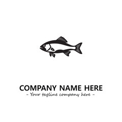 Fish silhouette logo company design vector illustration